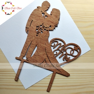 Wooden cake topper