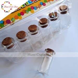 Small Glass Bottles - 6 Pcs
