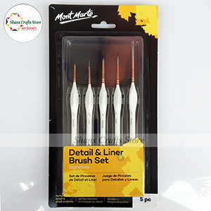 Mont Marte Signature Detail & Liner Brush Set 5pc