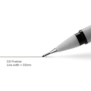 Winsor & Newton Fineliner-Black 0.5 mm Tip - Image 3