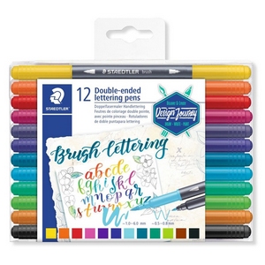 STAEDTLER 12-Double-ended lettering pens