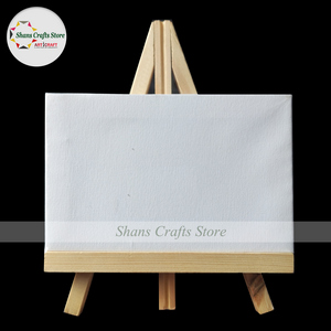 Canvas with Woooden Easel mini 18cmx13cm