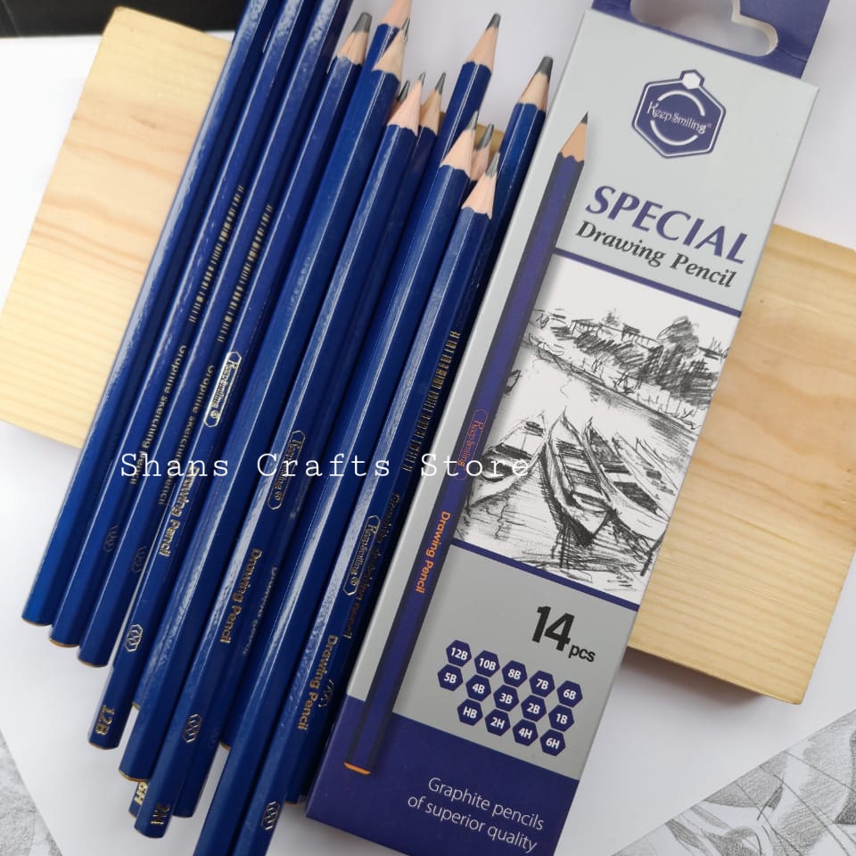 14Pcs Professional Drawing Pencil Set - Image 2