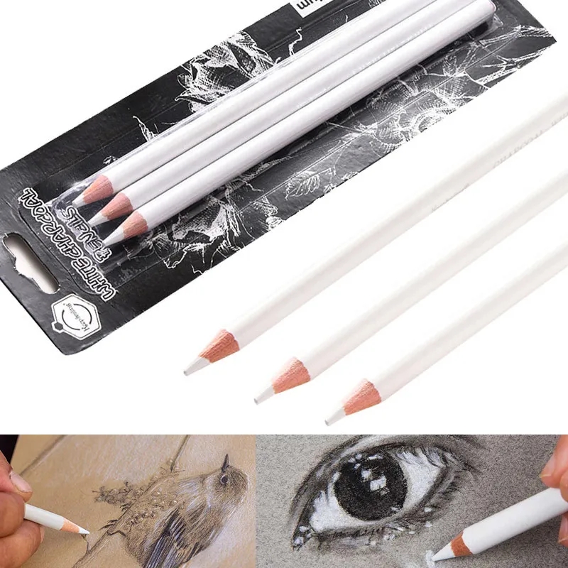 White Charchoal pencils