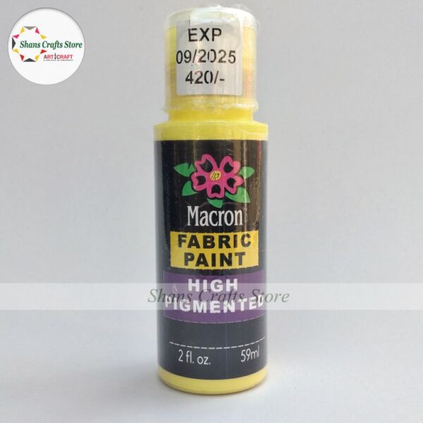 Fabric Paint 59ml Yellow