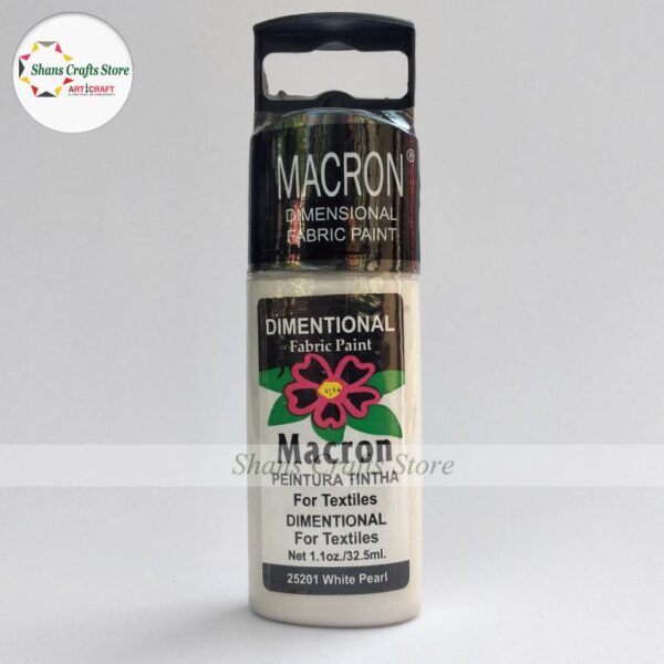 Dimentional Fabric Paint White Pearl