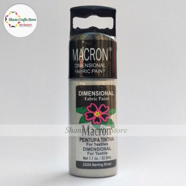 Dimentional Fabric Paint Sterling Silver