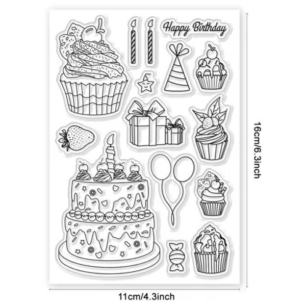 Clear stamp set birthday