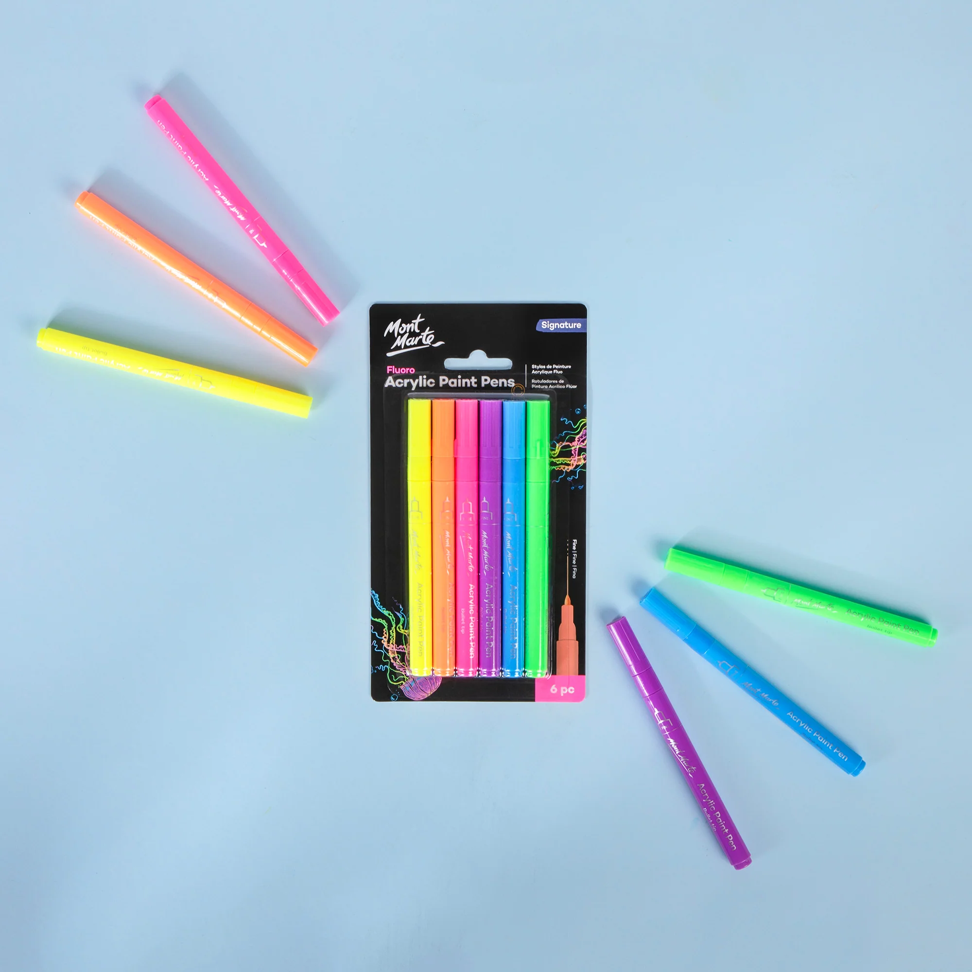 Fluoro Acrylic Paint Pens Mont Marte - Image 2