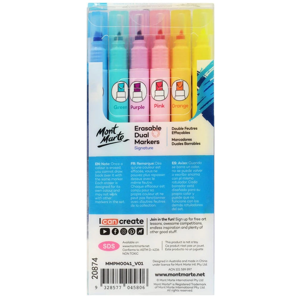 Erasable Dual Markers Mont Marte - Image 2