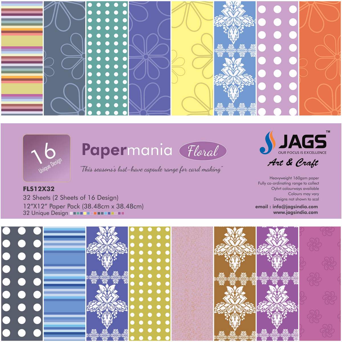 Scrapbook Paper Pack 12″x12″ Papermania Floral