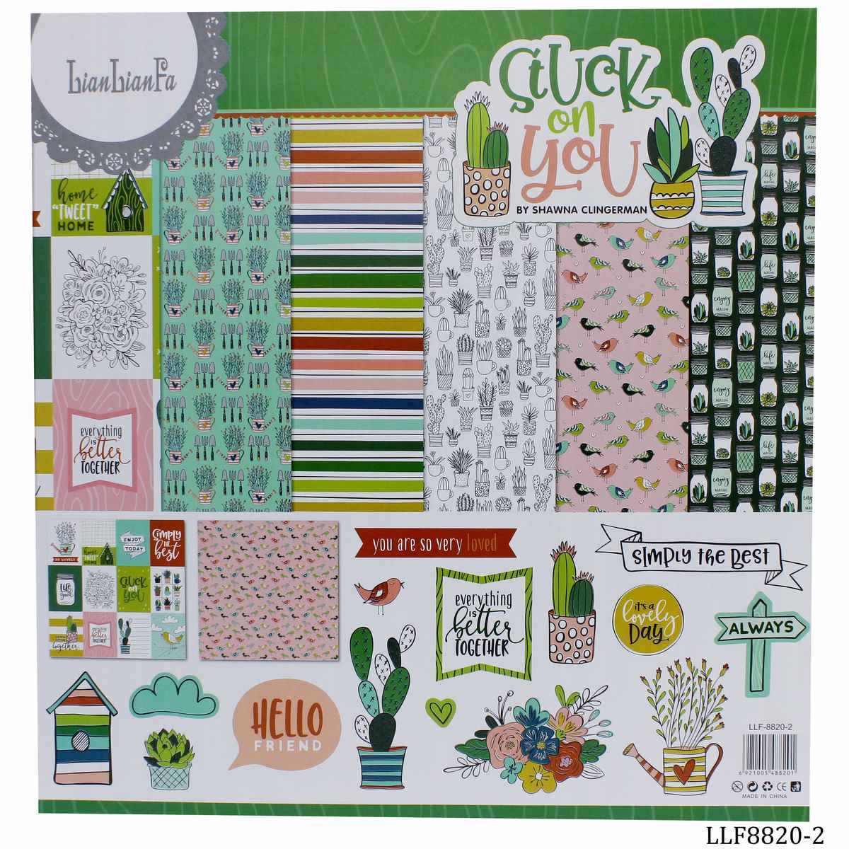 Scrapbook Papers 12″x12″ Stuck on you