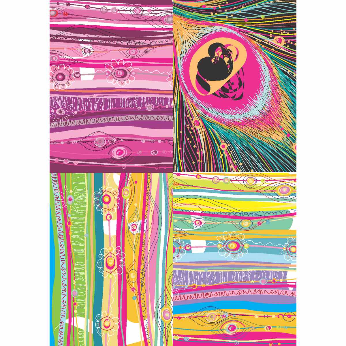 Srapbook paper A5 Peacock collection - Image 3