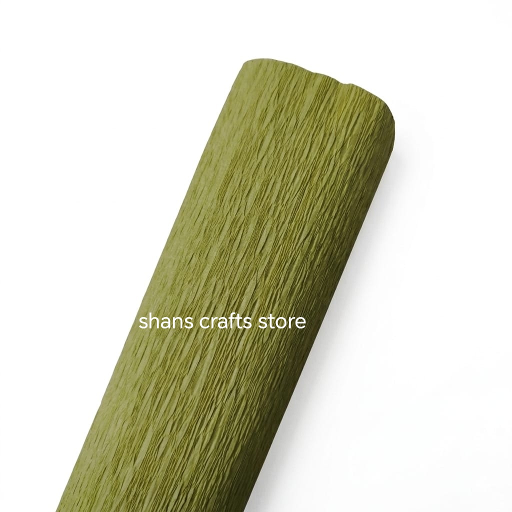 Double Crepe Paper Olive Green