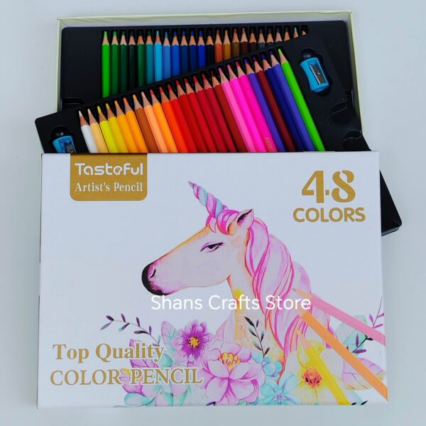 Testeful Artist's Color Pencils 48 Pieces