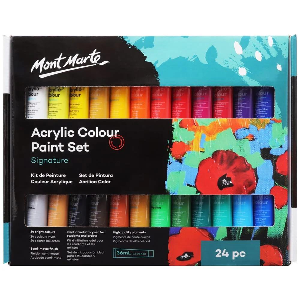 Acrylic Colour Paint Set Signature 24pc x 36ml